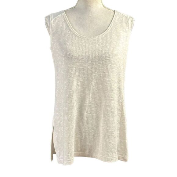 New Sympli Call It A Day Tank Top Shell Size 8 White Classic Minimalist Neutral - Picture 2 of 12
